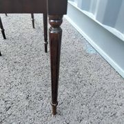 Pair of bedside tables side tables old leather top style louis xvi