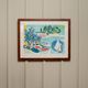 Vintage lithograph by Enrico Paolucci (1901-1999) – Beach motif – Colourful work, 70s style, wall art, unique decoration, gift idea.