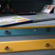 Bureau enfant dos d'âne vintage relooké