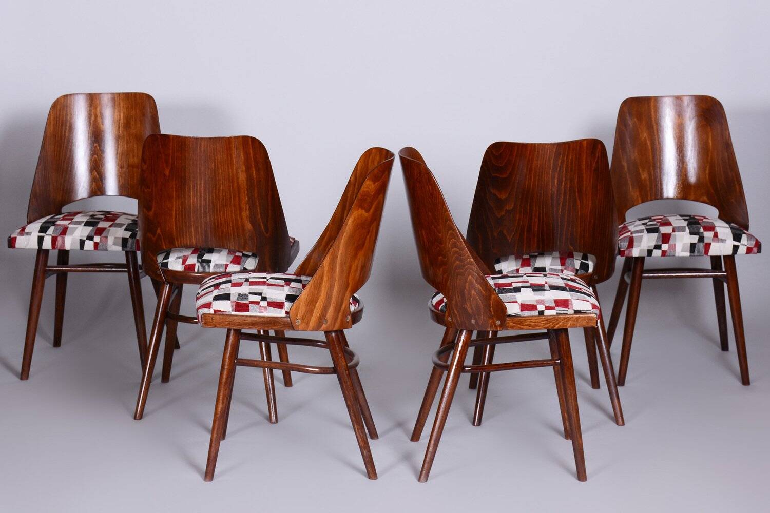 Mid-Century Chairs in Beech by Oswald Haerdtl, 1950s, Set of 6