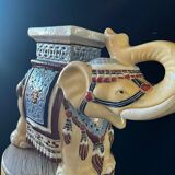 Elephant plant pot ceramic 1970s - xl - blue -