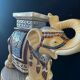 Elephant plant pot ceramic 1970s - xl - blue -