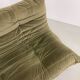 Vintage 2 and 3 seater green velvet togo set