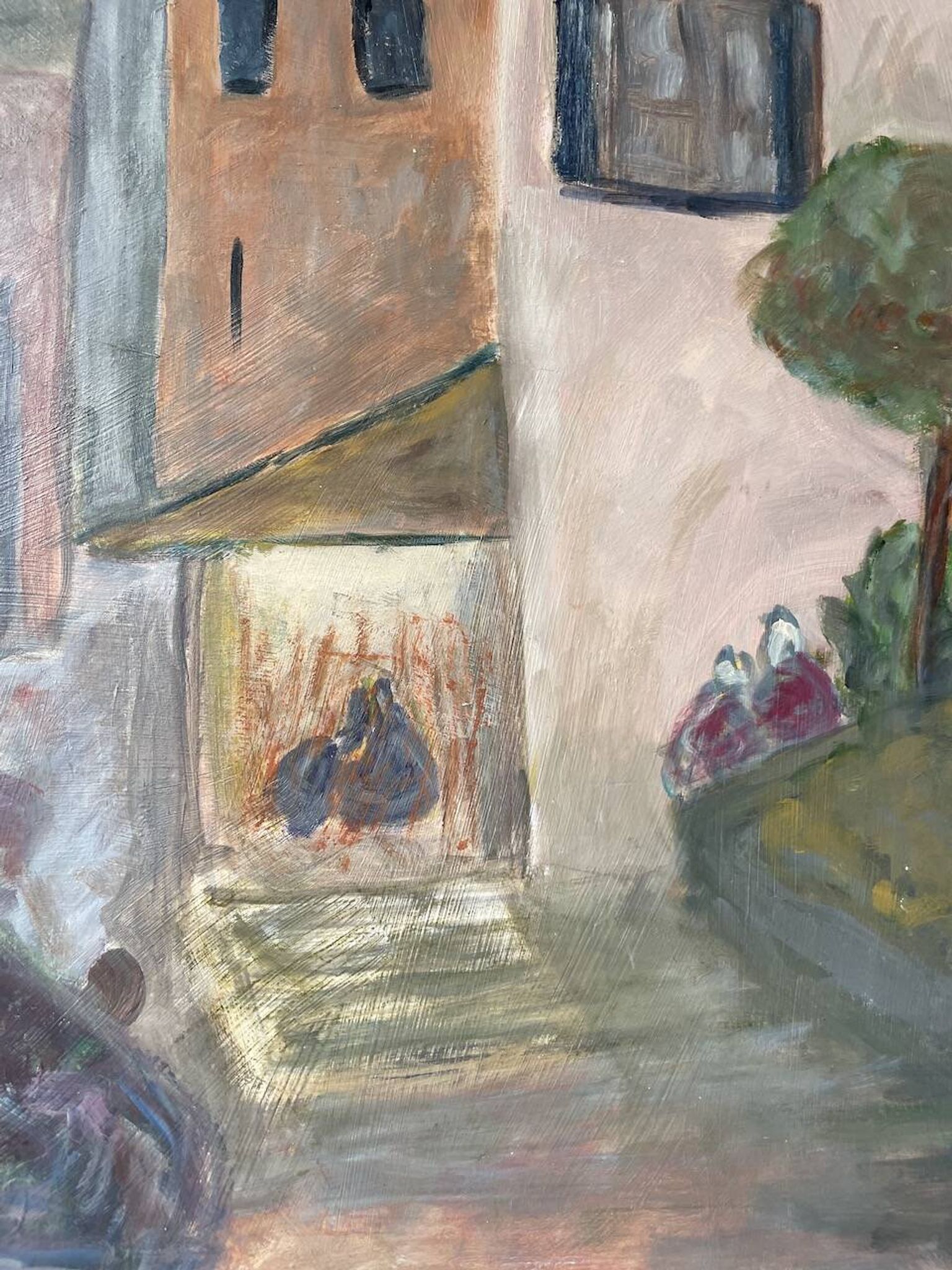 Huile sur panneau paysage
