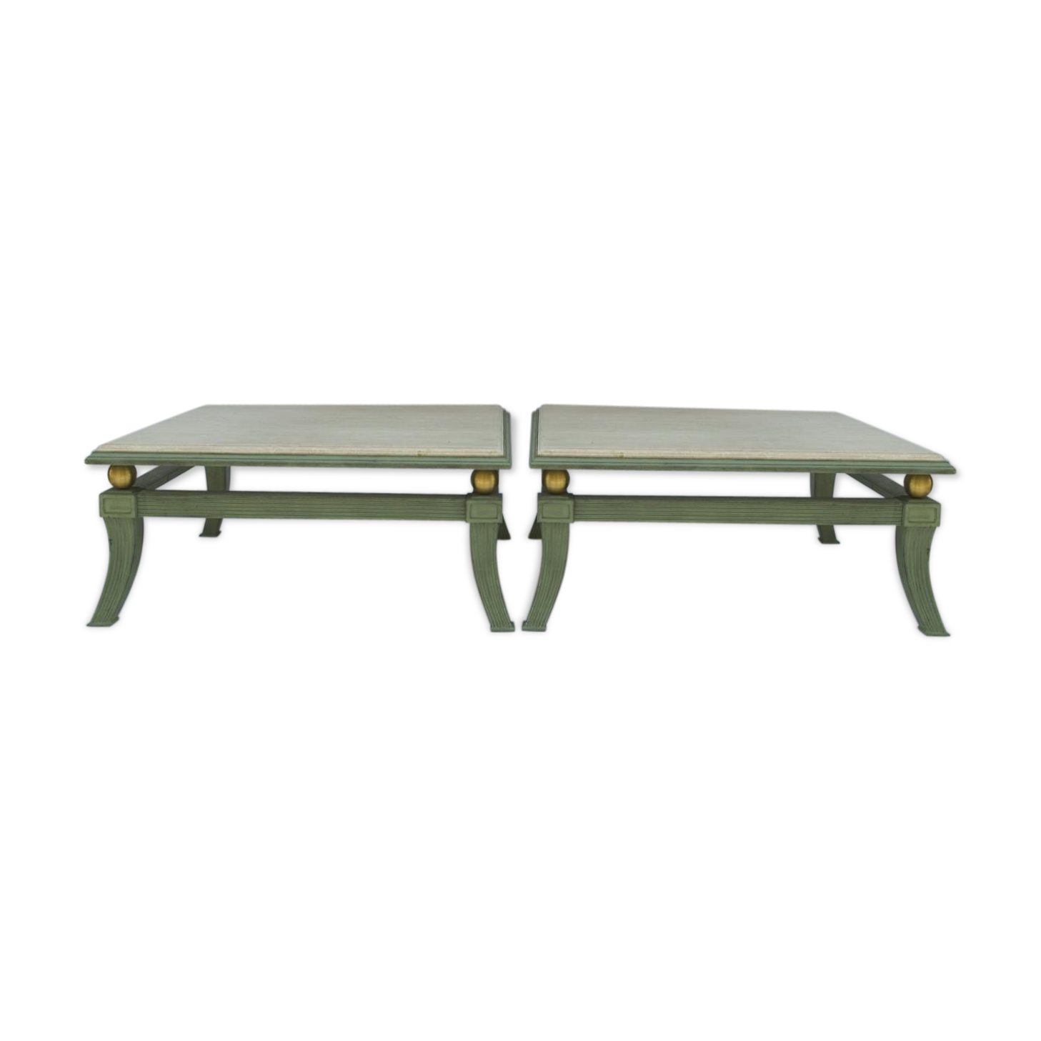 Pair of low tables square Etruscan style bronze skated to the antique circa 1970'