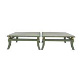 Pair of low tables square Etruscan style bronze skated to the antique circa 1970'