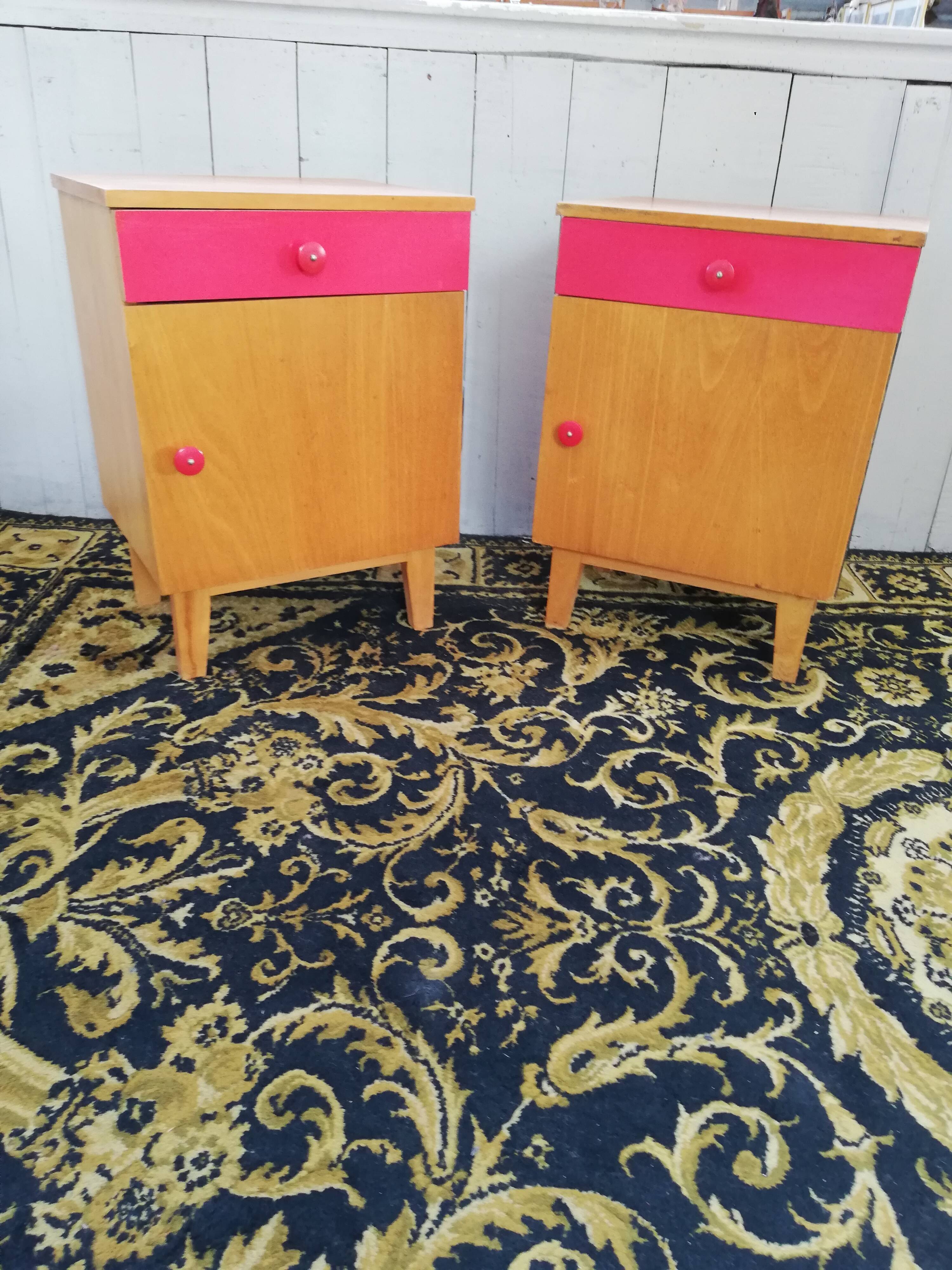 Pair of bedside tables, Czech