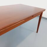 Vintage Scandinavian style dining table from the 50s and 60s in teak with extensions