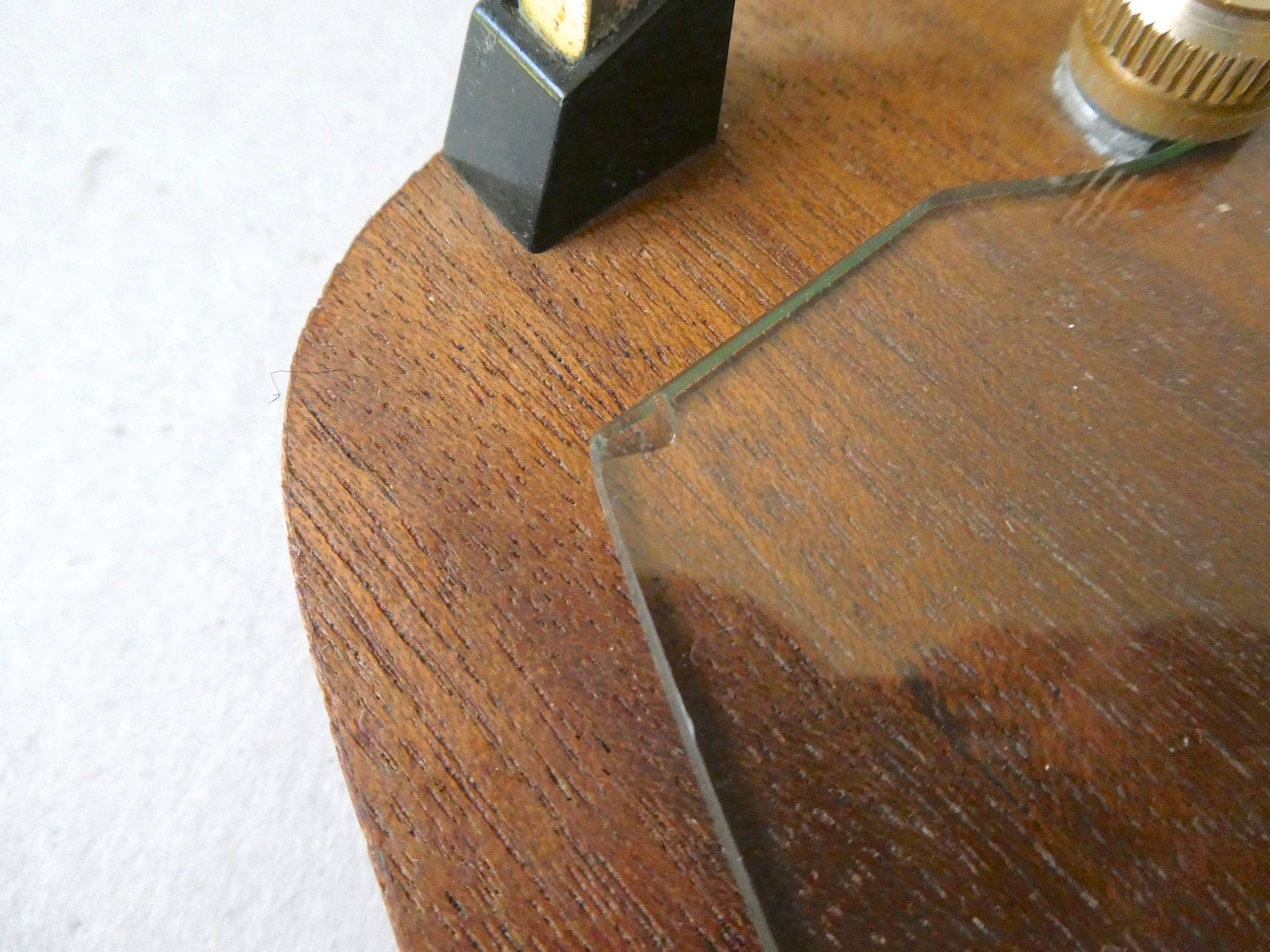 Teak and glass cheese platter, Scandinavian, 60s