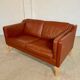 Vintage Danish mid-century Mogens Hansen 2 person cognac leather sofa