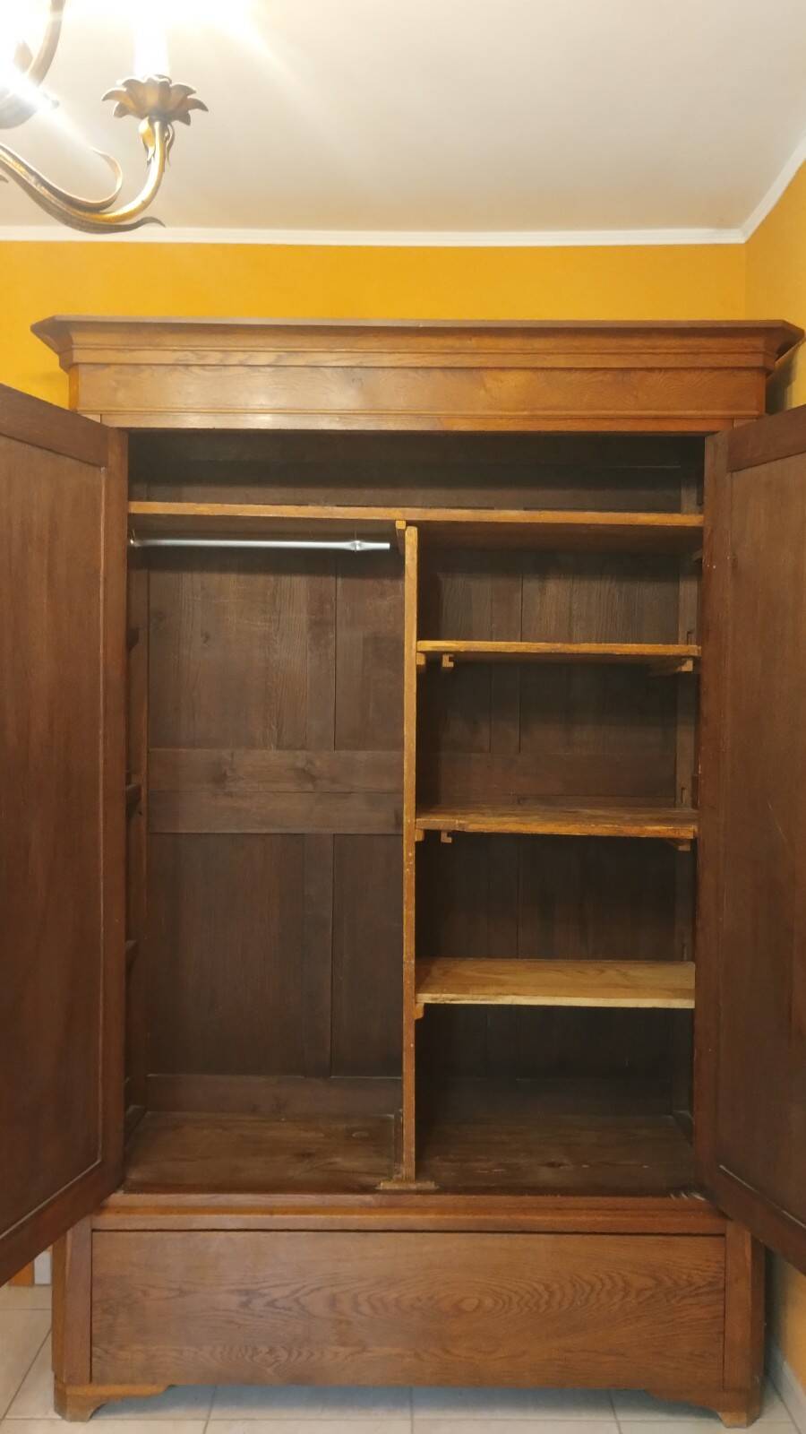 Vintage solid wood wardrobe