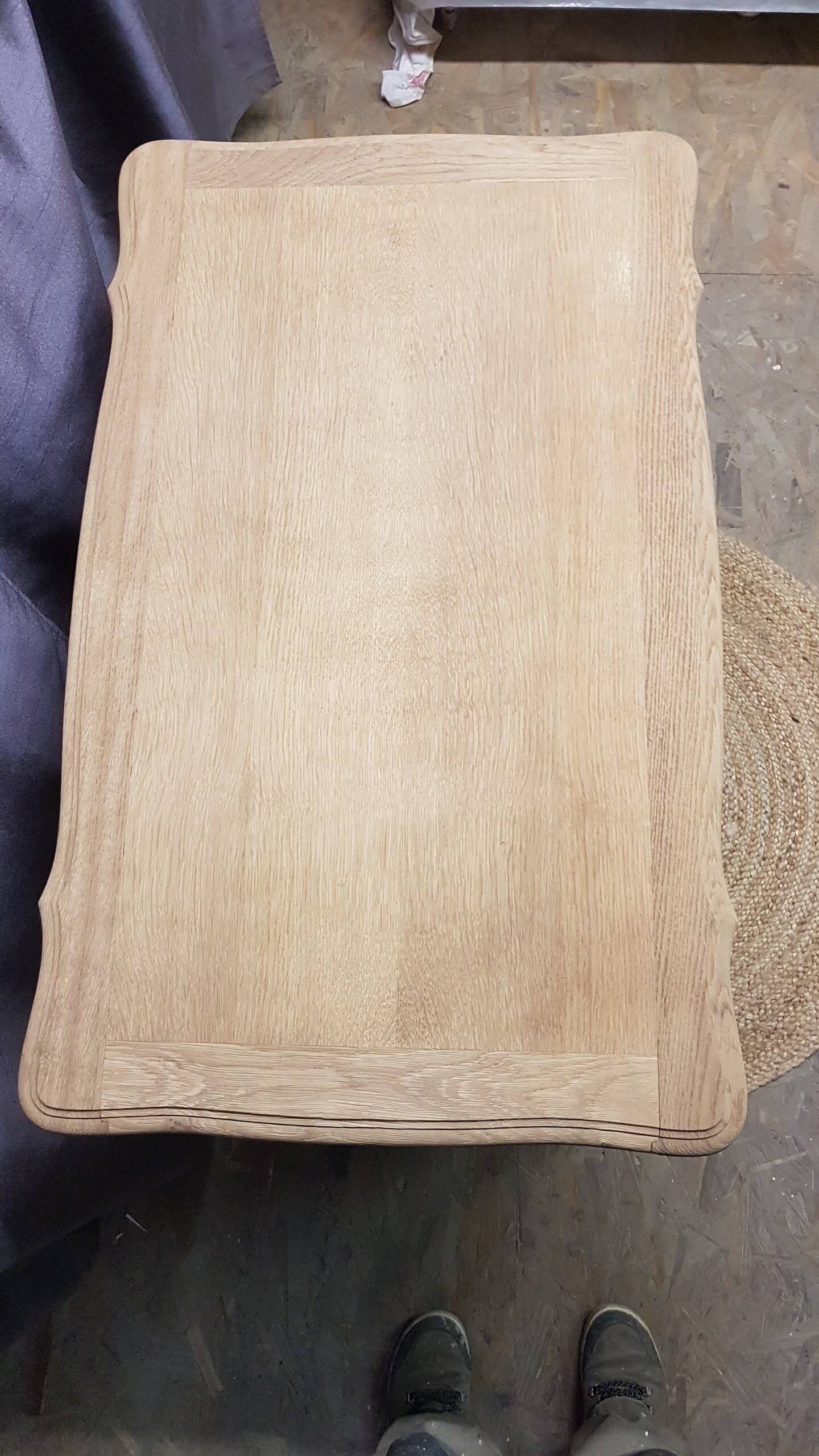 Old 2-door chest of drawers in air-coated oak, to be painted or varnished.