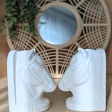 Magnificent pair of vintage ceramic bookends (D-0038)