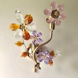 Large wall lamp flowers glass Murano 1970