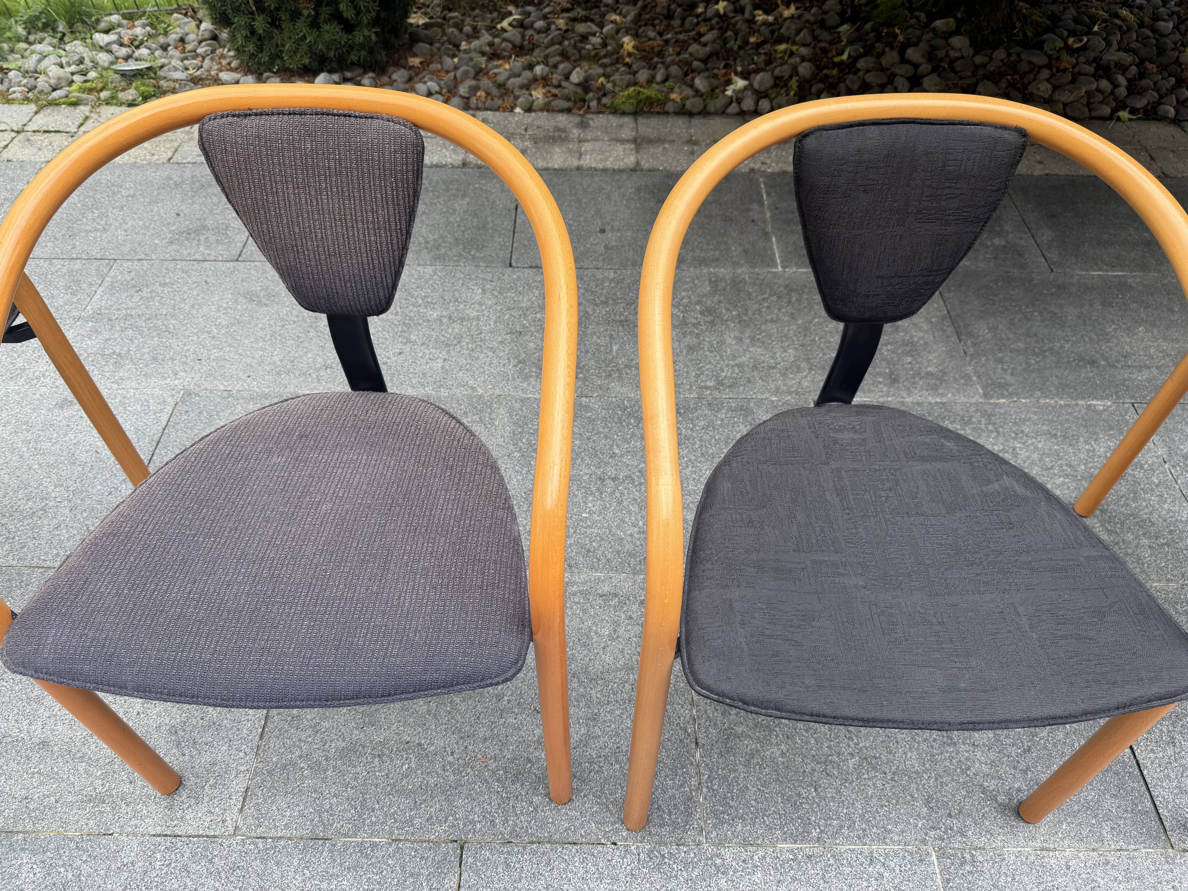 Set of 4 Tacchi chairs by Toshiyuki Kita Japan 80s
