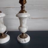 Pair of alabaster lamp feet