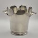 Elegant ice bucket/scoop, silver-plated with square hallmark - A 321