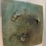 Coupe sur pied en céramique émaillée XX siècle