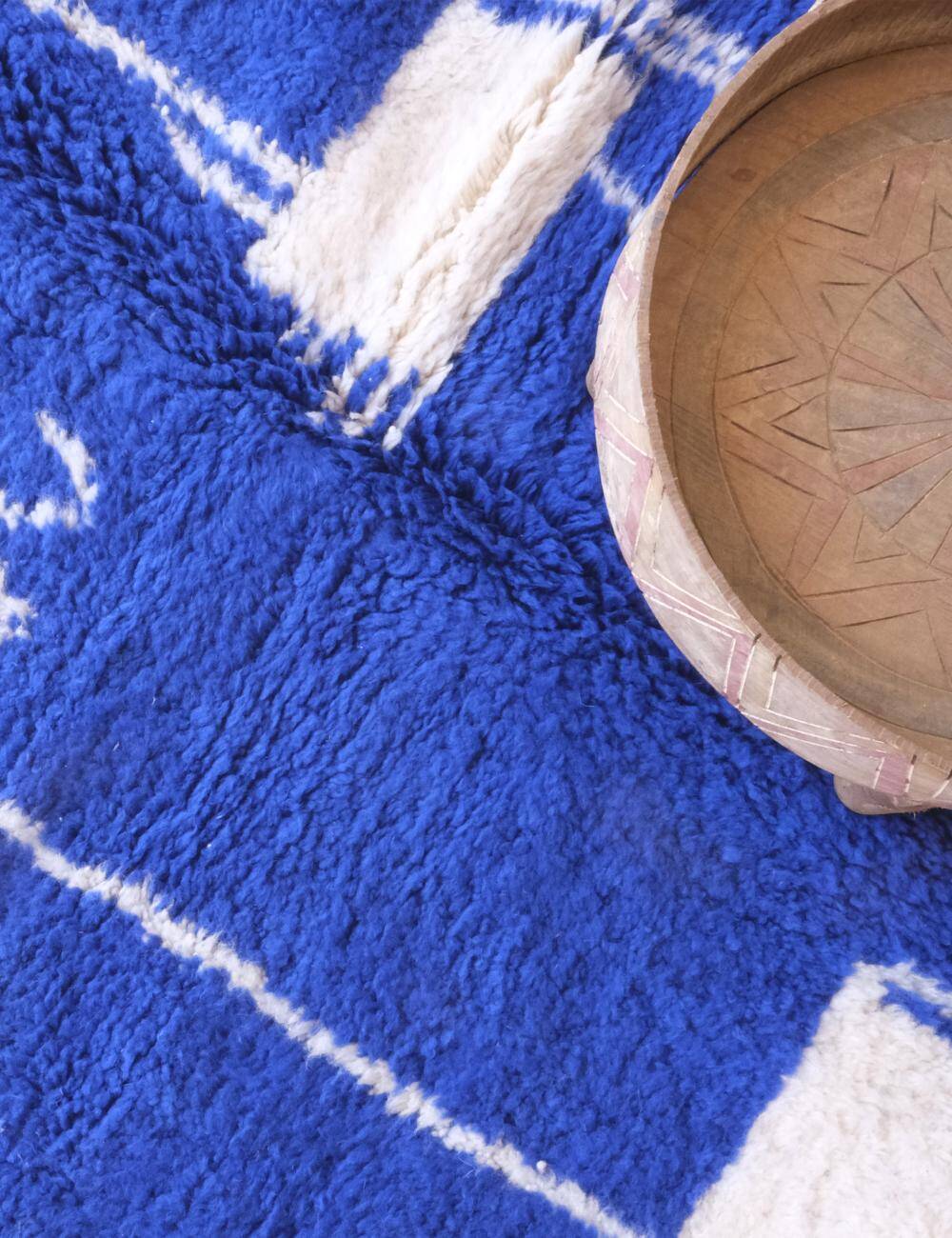 Tapis bleu marocain