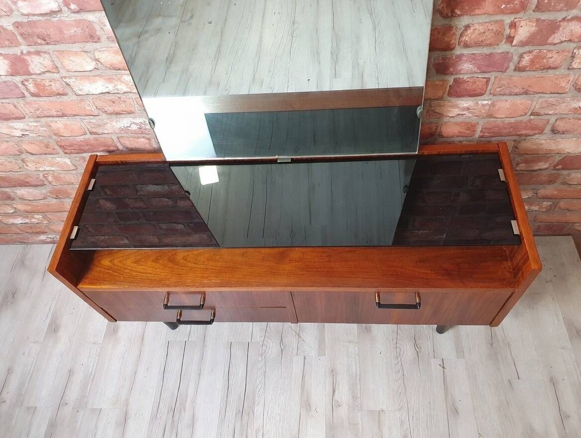 Restored Mid-Century Walnut Vanity Dressing Table by Marian Grabinski - 196