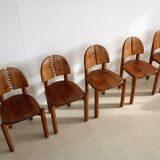 set of 5 dining chairs in style of Rainer Daumiller