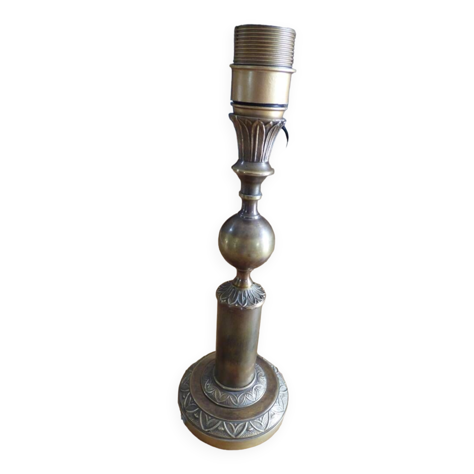 Gold metal lamp base