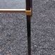 Golden and iridescent metal desk with a glass top from the 70s/80s.