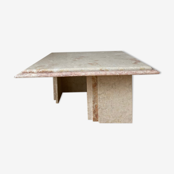 Table basse carrée en marbre  vintage