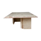 Square coffee table in vintage marble