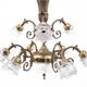 Brass chandelier from the 1950s, Western Europe.
