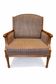 Armchair in the style of Louis XVI made of solid wood, striped fabric.