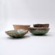 Set of "Green" decorative ceramics "Fond d'Atelier" - N.Lebrun - Belgium 1970s