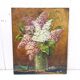 Oil painting on canvas bouquet of lilacs 1903 Vintage