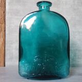 Flacons bouteilles verre gravé bleu