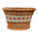 Old basket - wicker basket and woven scoubidou - 1960s