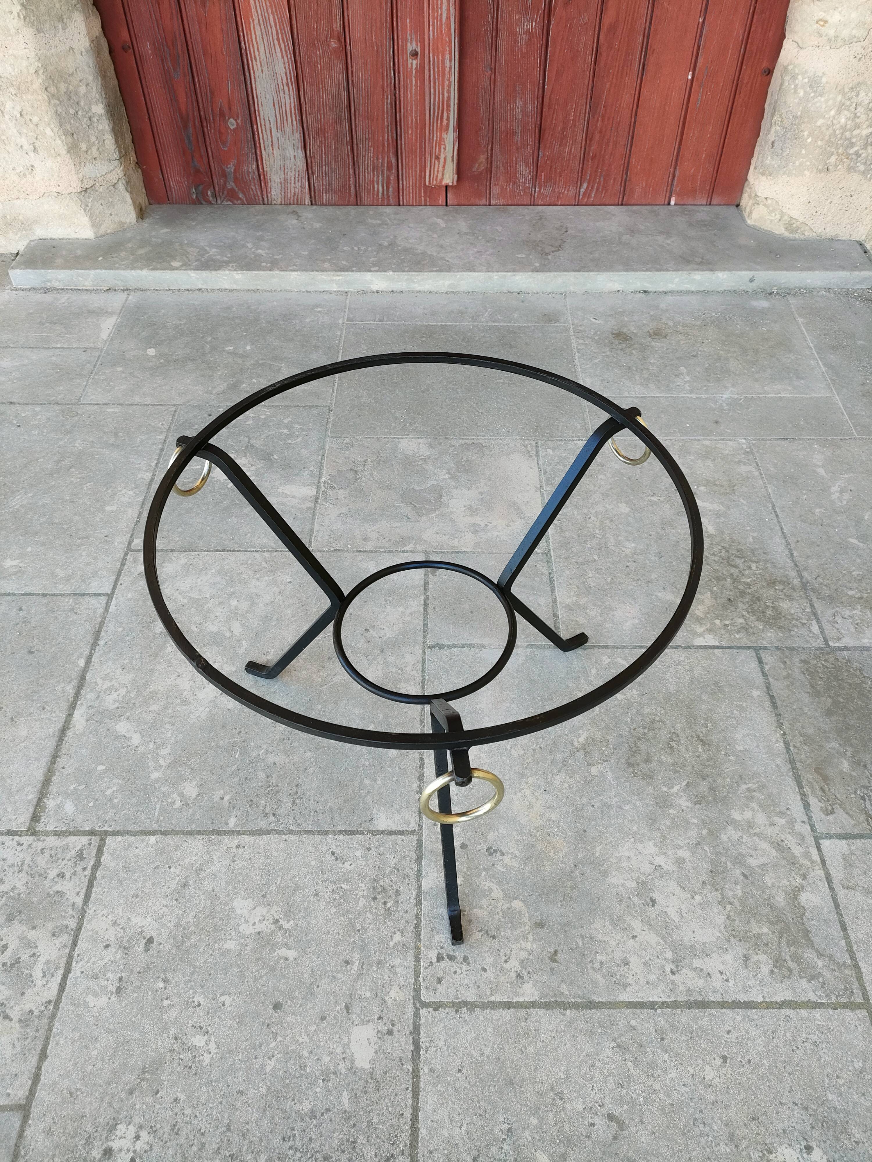 20th century wrought iron coffee table