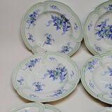 9 Antique KG Lunéville Plates, Regence Model