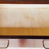 Large vintage chest of drawers with four drawers and one door in oak, circa 1960s