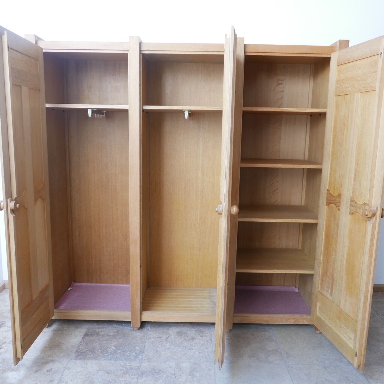 Guillerme et Chambron oak wardrobe