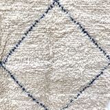 Moroccan Berber carpet Beni Ouarain with majorelle blue diamonds 1.89x1.38m