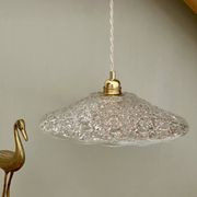 Vintage glass pendant lampshade - tableware collection -