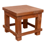 Old small Burmese teak workshop bedside table