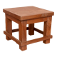 Old small Burmese teak workshop bedside table