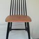 Scandinavian wood and black chair