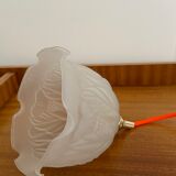 Art Deco pendant lamp in frosted glass