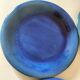 6 assiettes en grès émaillé – bleu cobalt & turquoise