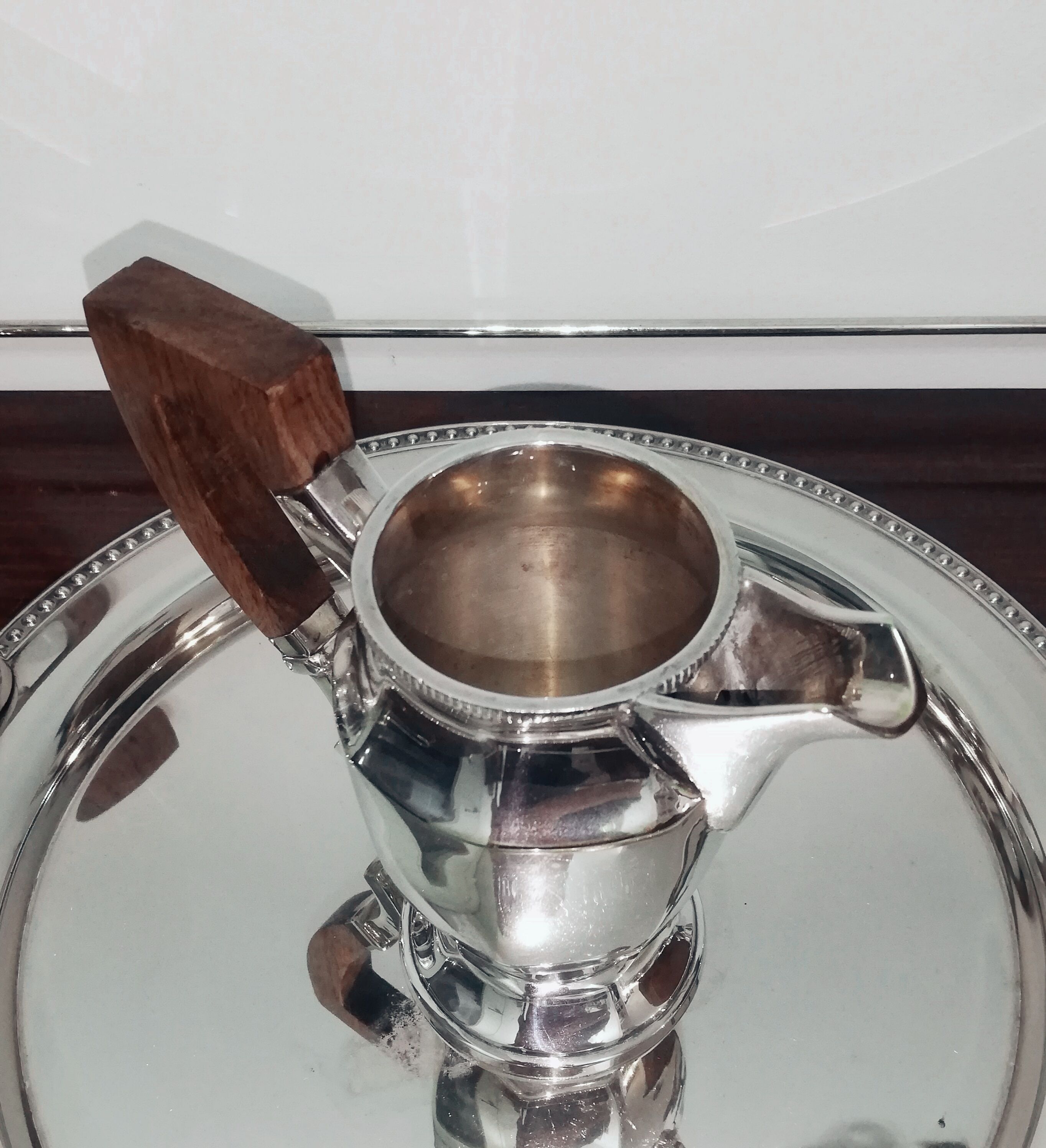 Art Deco style silver metal coffee service