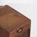 Small antique Japanese cedar furniture with a door and drawers – Taishō / early Shōwa period (circa 1912-1945)
