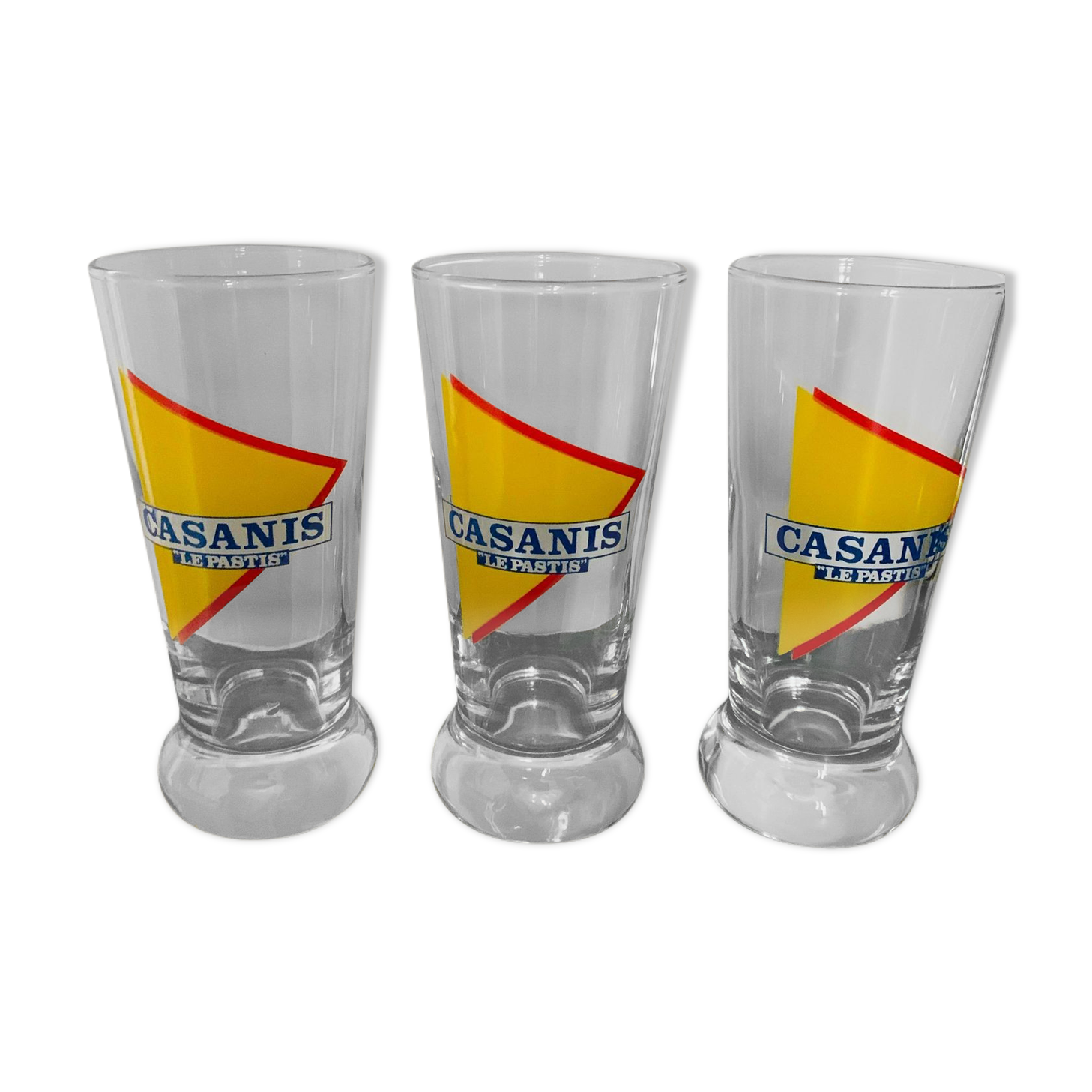 6 vintage casanis glass
