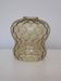 Amber glass globe for lighting - honeycomb relief